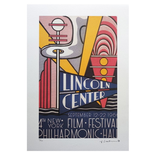 Vintage Roy Lichtenstein „Lincoln Center“ Lithographie in limitierter Auflage – lithos zeefdrukken, Paper