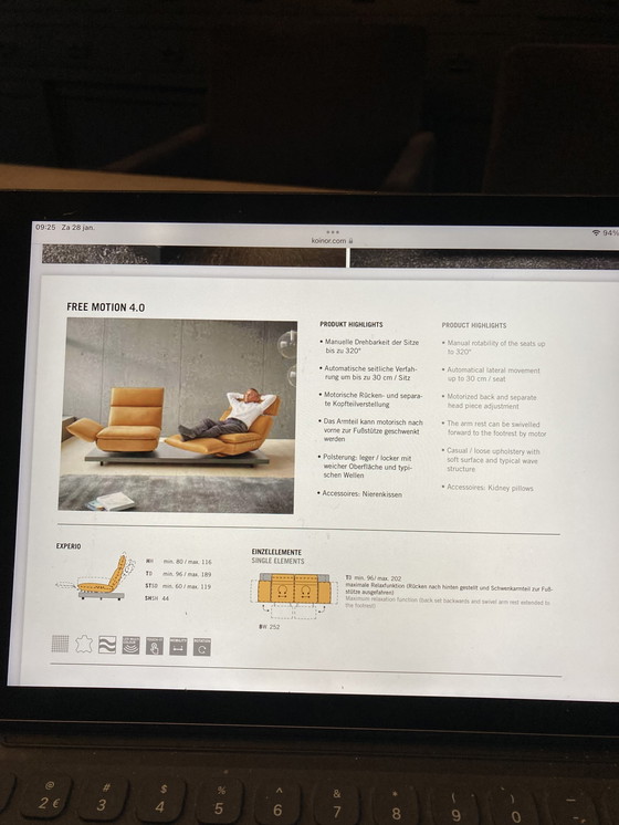 Image 1 of 2x Koinor Free Motion 4.0 Experio Sessel