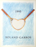 Donald Lipski - Originalplakat Roland Garros 1995 - Offset-Lithographie