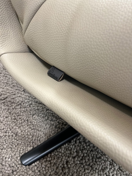 Image 1 of Leolux Kudo Drehsessel Off-White Leder