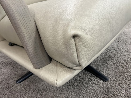 Image 1 of Leolux Kudo Drehsessel Off-White Leder
