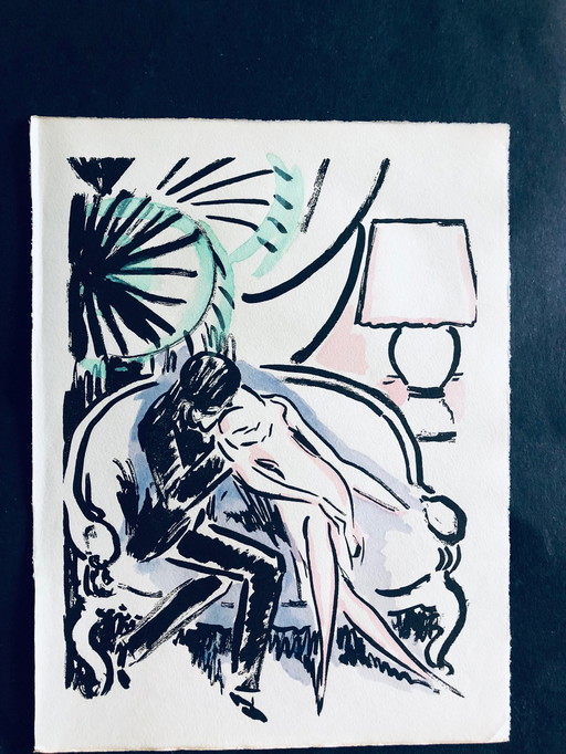 Kees van Dongen La Garconne 1925 Pochoir