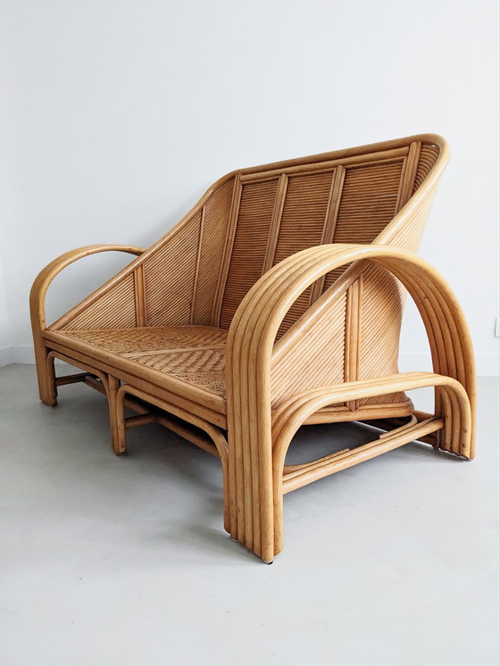 Image 1 of Vintage Sofa aus Rattan