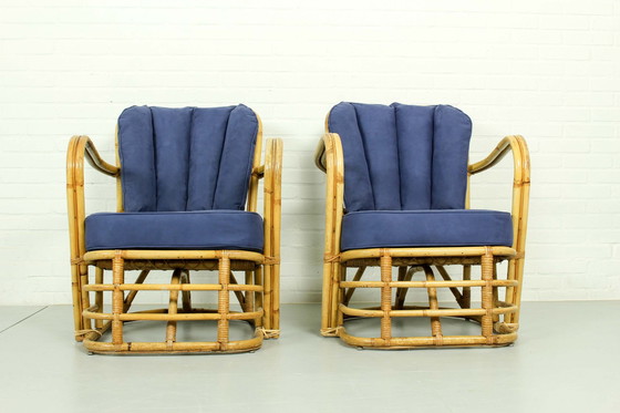 Image 1 of Rattan-Lounge-Set aus der Mitte des Jahrhunderts