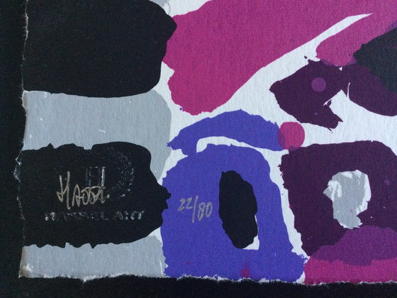 Image 1 of Ad van Hassel | Gesicht - Siebdruck im Backrahmen