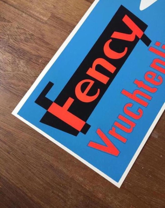 Image 1 of Originaler Werbeplakat-Siebdruck