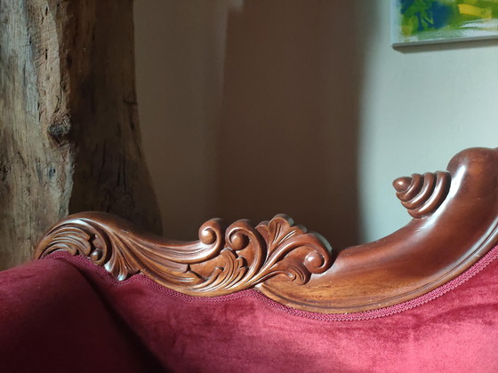 Image 1 of Klassische Chaisselongue aus Barock -Samt