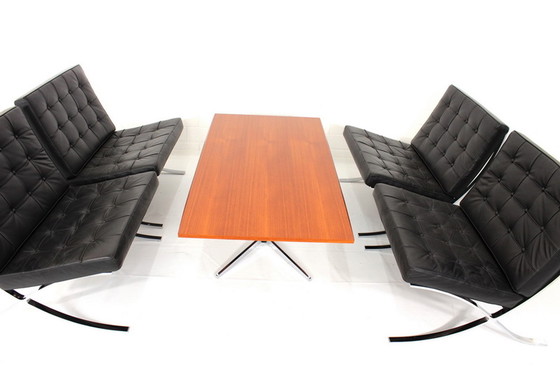 Image 1 of J.M. Thomas for Wilhelm Renz, height-adjustable Mid-Century combination dining table / coffee table in teak and chrome