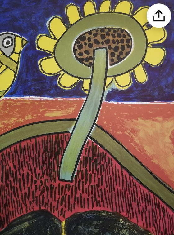 Image 1 of Corneille - Le tournesol 77/1000 Siebdruck