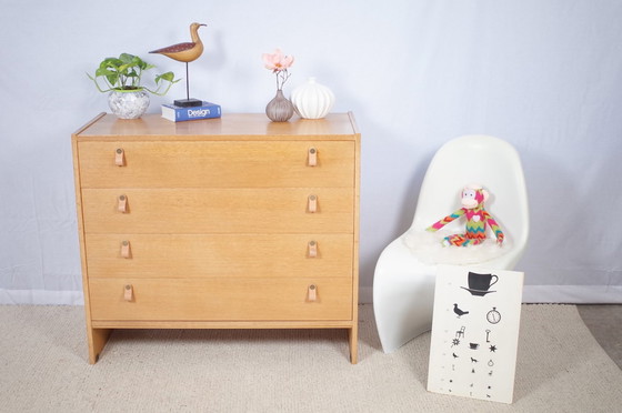 Image 1 of Kommode Schubladen Eiche dänish Leder Soborg