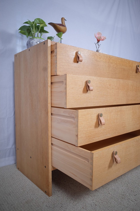 Image 1 of Kommode Schubladen Eiche dänish Leder Soborg