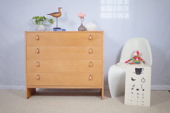 Image 1 of Kommode Schubladen Eiche dänish Leder Soborg