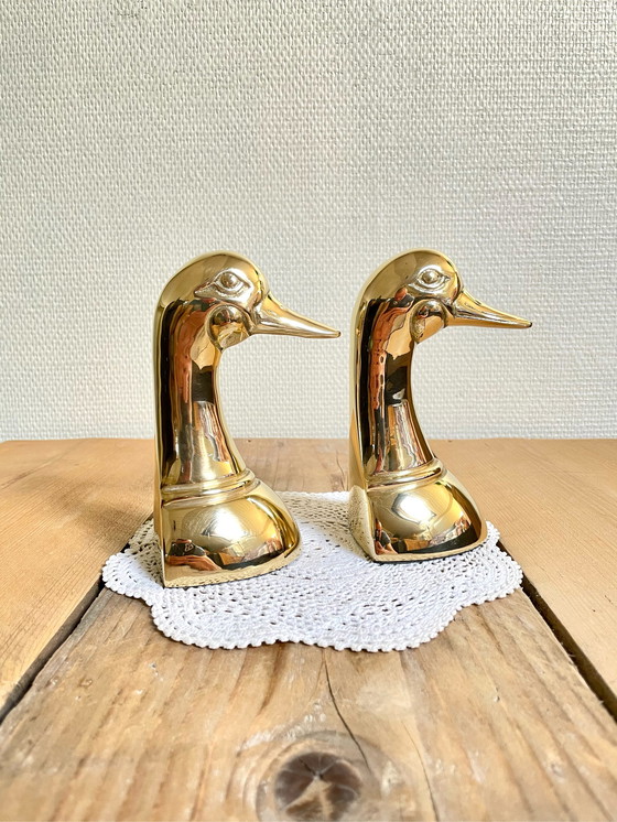 Image 1 of Buchstützen aus Messing im Art-déco-Stil