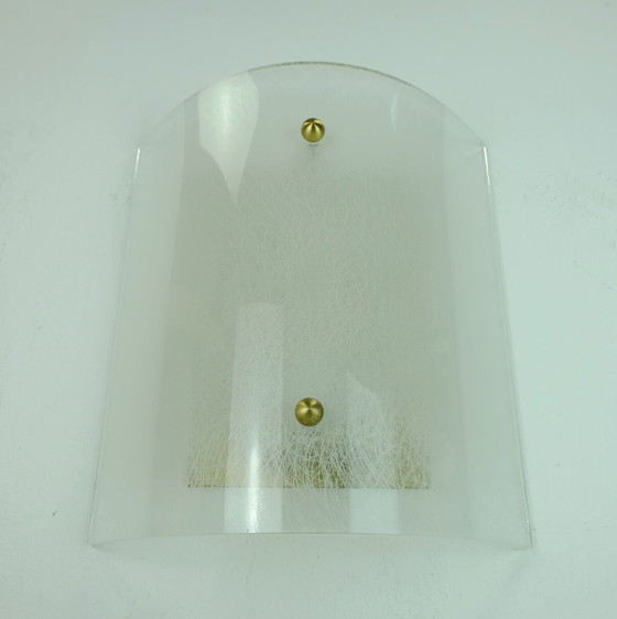 Image 1 of große Wandleuchte SCONCE aus Acryl und Messing aus der mid century