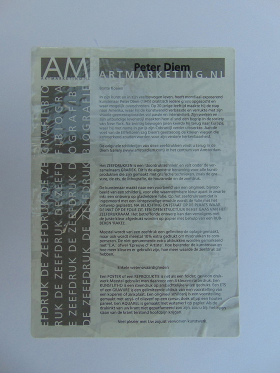 Image 1 of Peter Diem - Kuhrote Lithographie