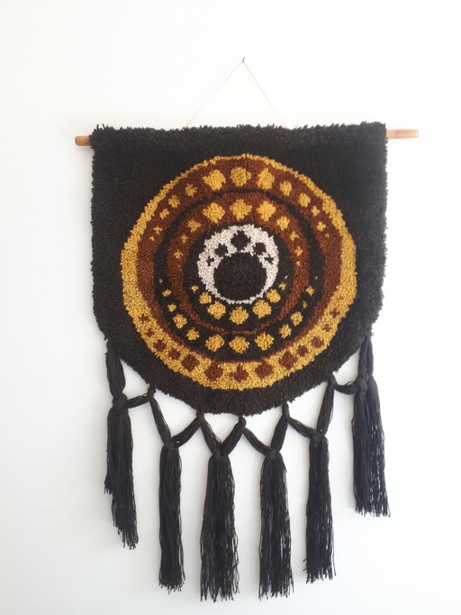 XXL 70er Jahre Vintage Wollteppich