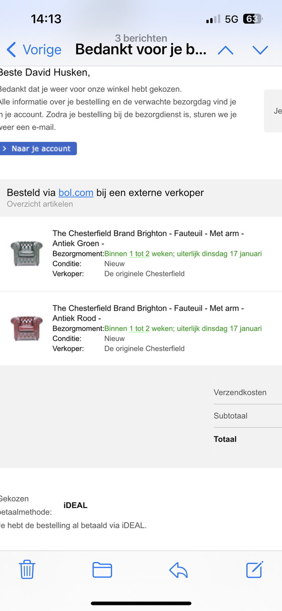 Image 1 of 2x Chesterfield Sessel