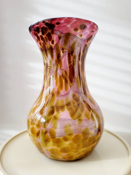 Jean Claude NOVARO Vase, mehrfarbige Vase, Zeitgenössisch, Frankreich, 1943-2014