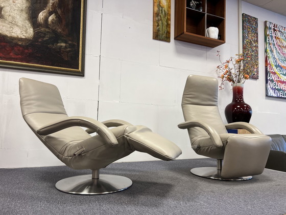 Image 1 of 2x Jori Yoga Relaxsessel Celia Egg Leder