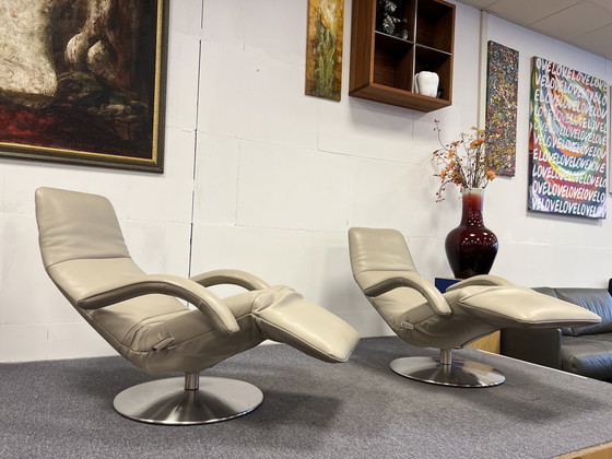 Image 1 of 2x Jori Yoga Relaxsessel Celia Egg Leder