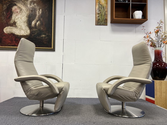 Image 1 of 2x Jori Yoga Relaxsessel Celia Egg Leder