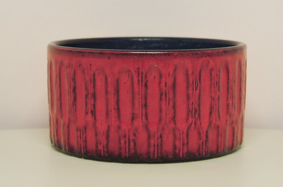 Image 1 of roter westdeutscher Schüssel-Blumentopf Jasba