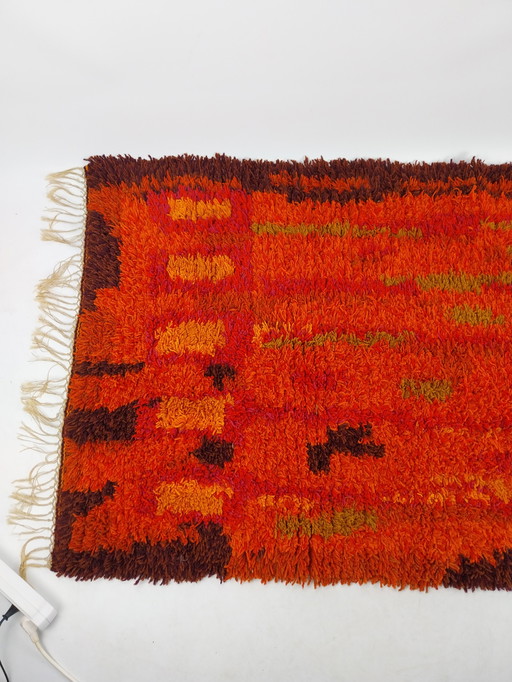 Mehrfarbiger Vintage Teppich aus den 1960er Jahren