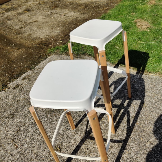 Image 1 of 2x Magis Hocker Steelwood Hocker hoch