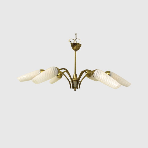 Vintage Hängelampe, 6-armig, 60er/70er Jahre