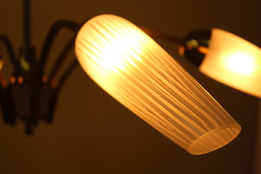 Vintage Hängelampe, 6-armig, 60er/70er Jahre