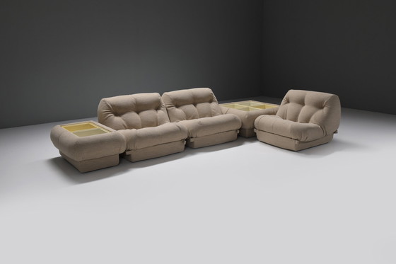 Image 1 of Tolles Vintage Nuvolone-Set aus Bouclé von Rino Maturi für MiMo Padova Italien