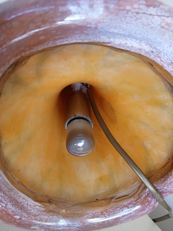 Image 1 of Einzigartige spezielle französische Glaspastenlampe, Modell Pilz