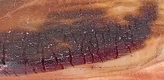 Image 1 of Einzigartige spezielle französische Glaspastenlampe, Modell Pilz