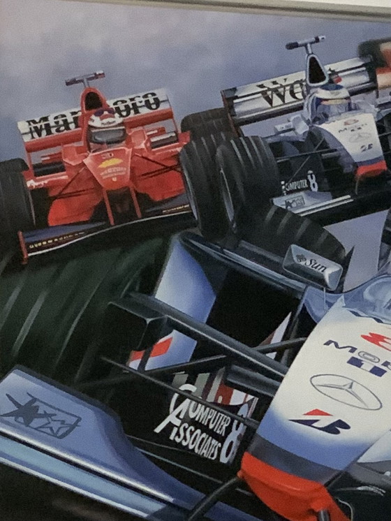 Image 1 of Ben Haenen ass Häkkinen / Coulthard Painting