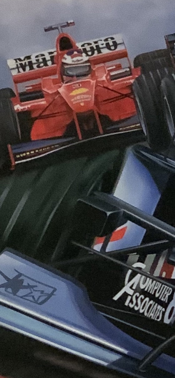 Image 1 of Ben Haenen ass Häkkinen / Coulthard Painting