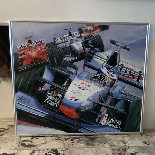 Ben Haenen ass Häkkinen / Coulthard Painting