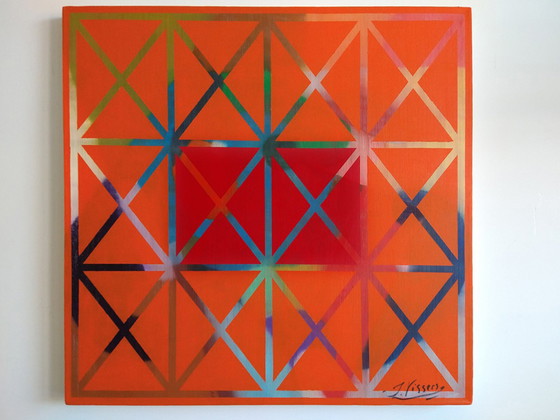 Image 1 of Jack Vissers - Secret Crossings Nr. 81 - Acryl auf Leinwand