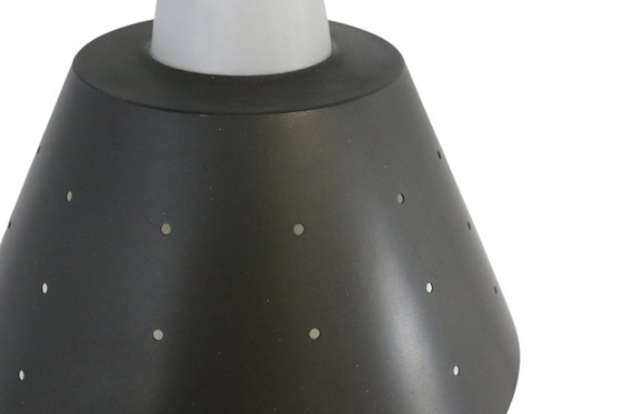 Image 1 of Vintage Glas Hängelampe 'pointelle'