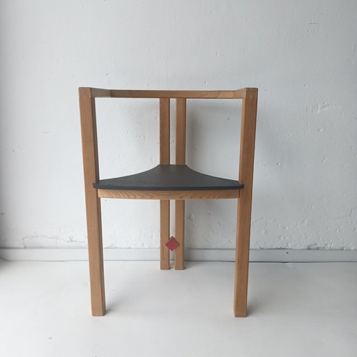 Vintage Holzstuhl im Memphis-Stil