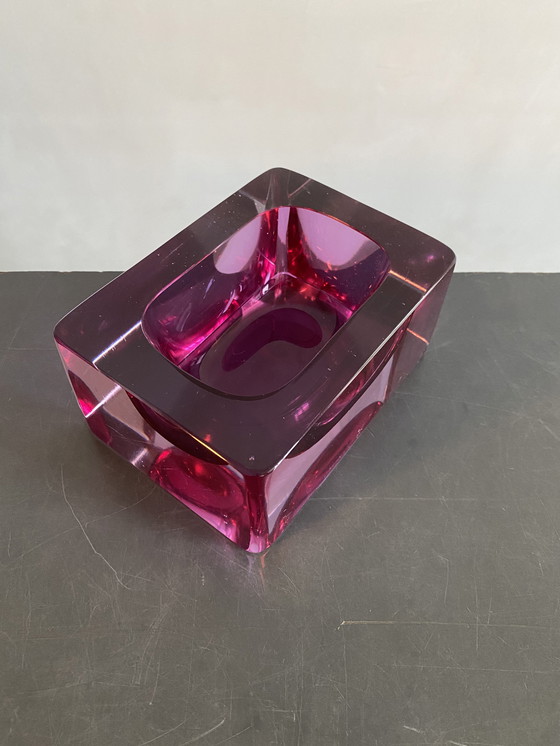 Image 1 of Venini Vide Poche aus violettem Glas, Italien, 1950er Jahre