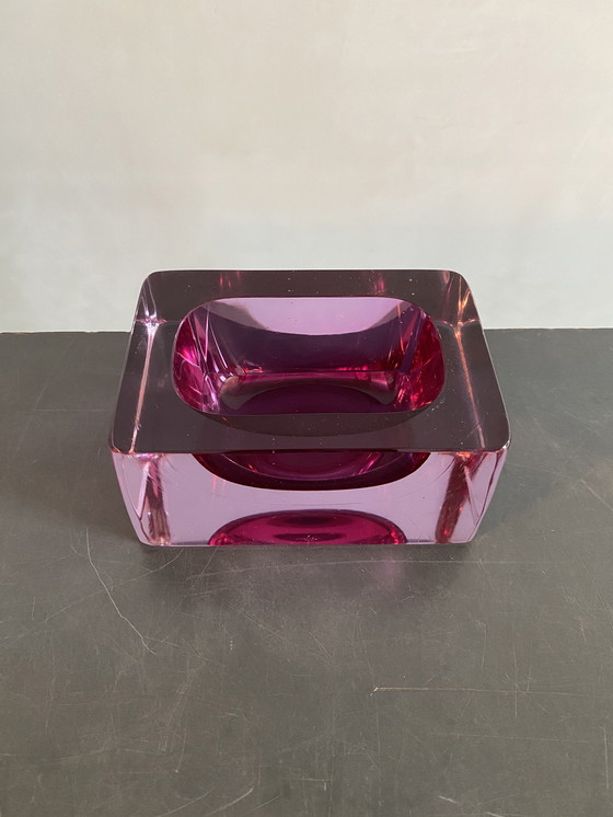 Image 1 of Venini Vide Poche aus violettem Glas, Italien, 1950er Jahre