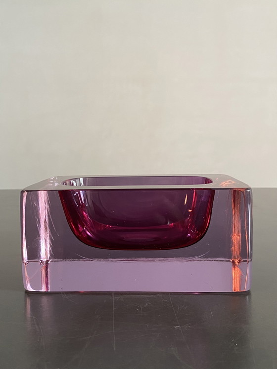 Image 1 of Venini Vide Poche aus violettem Glas, Italien, 1950er Jahre