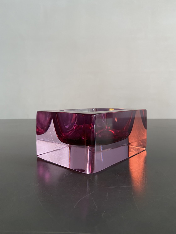 Image 1 of Venini Vide Poche aus violettem Glas, Italien, 1950er Jahre