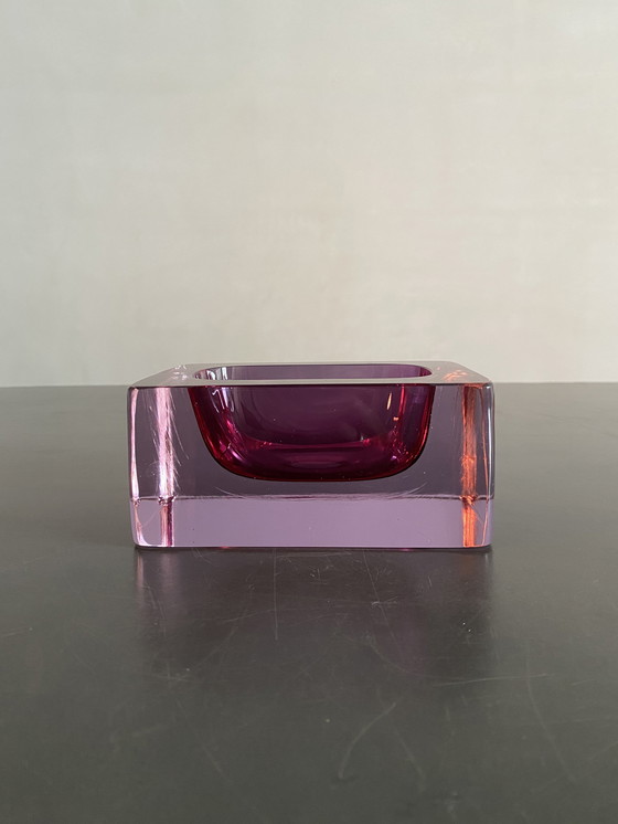 Image 1 of Venini Vide Poche aus violettem Glas, Italien, 1950er Jahre