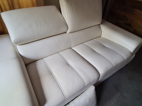 Image 1 of Montel 2,5-Sitzer-Sofa, weißes Leder