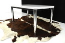 As new, high quality Italian white Dining Desk with chrome, extendable / Esstisch ausziehbar
