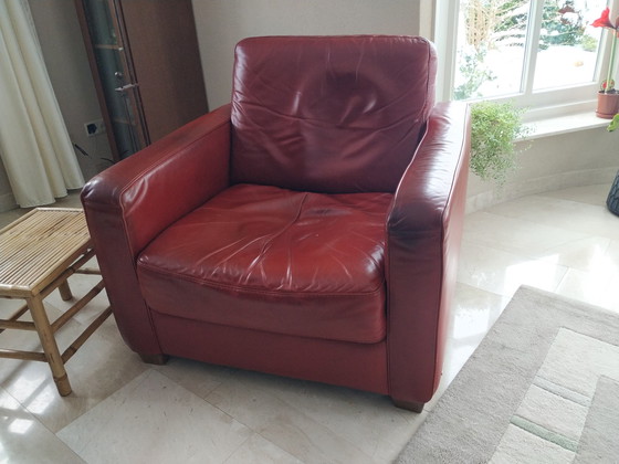 Image 1 of Natuzzi Sofagarnitur aus dickem Leder