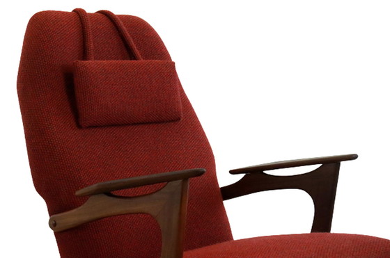 Image 1 of Mid Century Sessel + Fußhocker