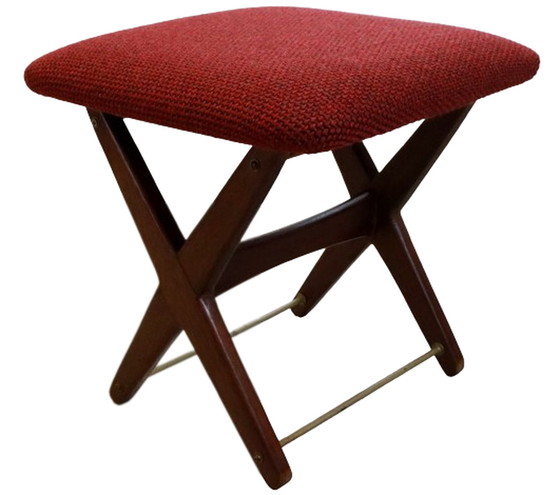 Image 1 of Mid Century Sessel + Fußhocker