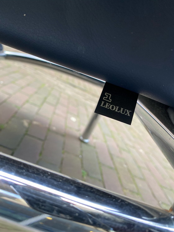 Image 1 of Leolux Helical blauer Ledersessel